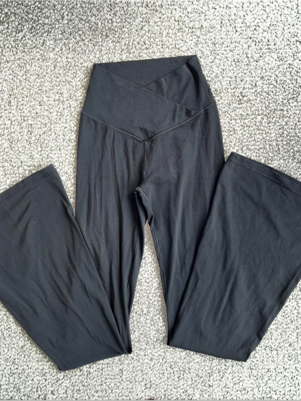 aerie Black Wide-Leg High-Waist Yoga Pants